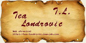 Tea Londrović vizit kartica